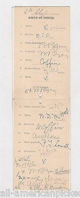 CRESCENT BICYCLE CLUB BOSTON ANTIQUE HIGH WHEEL BIKE ODD FELLOWS DANCE CARD 1882 - K-townConsignments