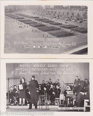 WWII US NAVAL TRAINING SCHOOL GREAT LAKES ILLINOIS WAVES RADIO SHOW PHOTO CARDS - K-townConsignments