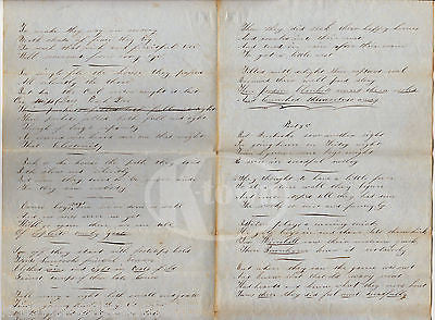 PEMBROKE ACADEMY NEW HAMPSHIRE ANTIQUE PARODY SONG HANDWRITTEN SIGNED LETTER - K-townConsignments