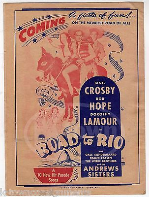 ALAN LADD DOROTHY LAMOUR WILD HARVEST ACTORS ORIGINAL MOVIE PROMO POSTER FLYER - K-townConsignments