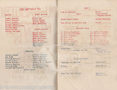OLD SAYBROOK HIGH SCHOOL WWII UNCLE SAM GRAPHIC ART AMERICANA SHOW PROGRAM 1941 - K-townConsignments