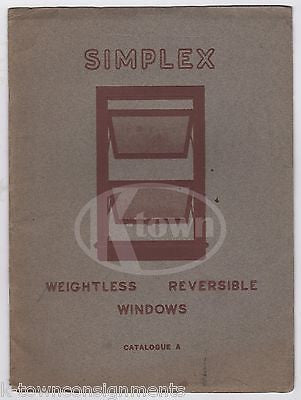 SIMPLEX REVERSIBLE WINDOWS PITTSBURG PLATE GLASS VINTAGE GRAPHIC SALES BOOKLET - K-townConsignments