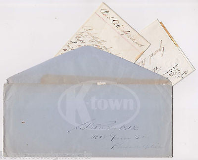 CIVIL WAR PEMBERTON VICKSBURG SURRENDER MONUMENT OFFICIAL MILITARY LETTERS 1866 - K-townConsignments