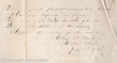 HEAVENLY REST & ON PARTING WILLIAM TAPPAN ANTIQUE POETRY DOCUMENT AMERICANA 1849 - K-townConsignments