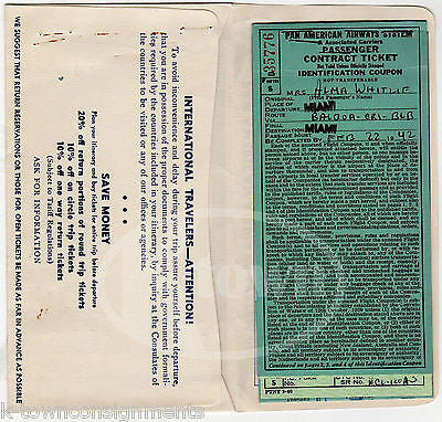 PAN AMERICAN AIRWAYS VINTAGE GRAPHIC ADVERTISING MIAMI FLIGHT PACKET & FLYERS - K-townConsignments