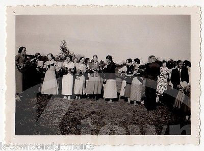 MARCHING BAND PARADE SCENE & POLITICAL SPEECH VINTAGE SNAPSHOT PHOTOS LOT - K-townConsignments