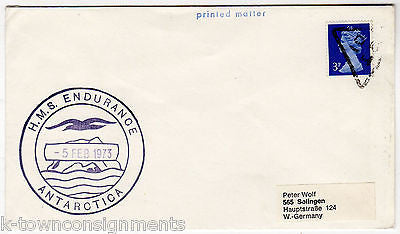 HMS ENDURANCE ANTARCTICA EXPEDITION VINTAGE POSTAL MAIL COVER ENGLISH STAMP 1973 - K-townConsignments