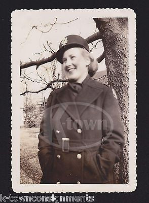 SHIRLEY VAN BRACKLE WWII WAC MILITARY WOMAN IN UNIFORM VINTAGE SNAPSHOT PHOTO - K-townConsignments