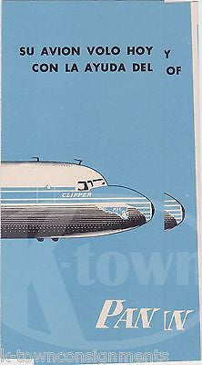 PAN AMERICAN AIRWAYS CLIPPER AIRLINERS VINTAGE PAA GRAPHIC ADVERTISING FLYER - K-townConsignments