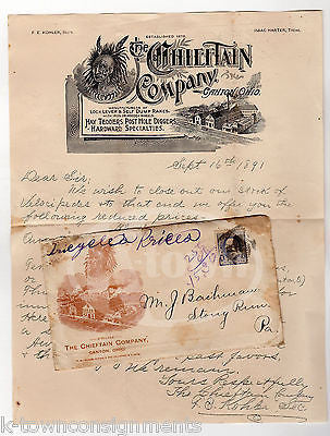 CHIEFTAN COMPANY CANTON OHIO ANTIQUE NATIVE AMERICAN INDIAN MOTIF ADVERTISING - K-townConsignments