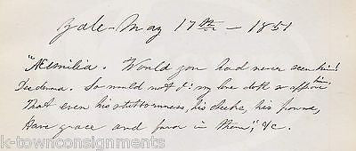F. M. STEVENS PORTAND CT BETA THETA PI AUTOGRAPH SIGNED YALE COLLEGE LETTER 1851 - K-townConsignments