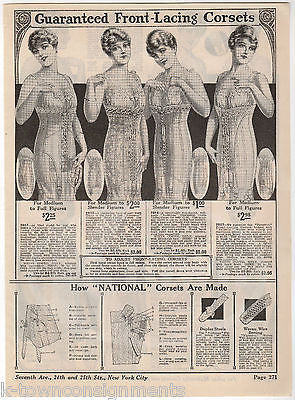 LADIES UNDERWEAR CORSETS WOMENS FASHIONS ANTIQUE GRAPHIC ADVERTISING PRINT - K-townConsignments