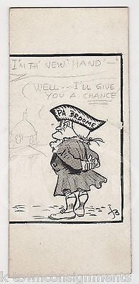 BROOME COUNTY NY POLITICAL HUMOR ORIGINAL NEWSPAPER COMIC ART SIGNED INK SKETCH - K-townConsignments