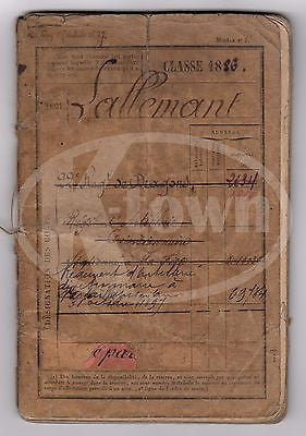 FRENCH 22nd DRAGOON REGIMENT SOLDIER ANTIQUE STAMPED MILITARY PASSPORT BOOK 1886 - K-townConsignments