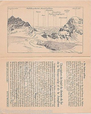 JUNGFRAU BAVARIAN ALPS GERMANY VINTAGE 1930s GRAPHIC ADVERTISING BROCHURE GUIDE - K-townConsignments