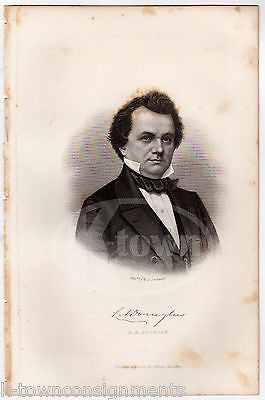 STEPHEN DOUGLAS KANSAS-NEBRASKA ACT SENATOR ANTIQUE GRAPHIC ENGRAVING PRINT 1863 - K-townConsignments