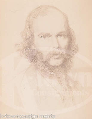G. H. LEWES DARWIN EVOLUTION PHILOSOPHER ANTIQUE LEHMANN ARTISTIC CABINET PHOTO - K-townConsignments