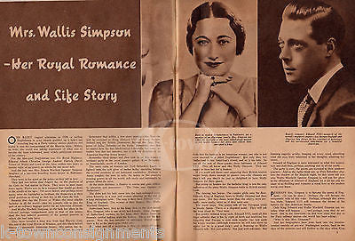 MRS WALLIS SIMPSON PRINCESS ELIZABETH OF ENGLAND VINTAGE PHOTO NEWS MAGAZINE - K-townConsignments