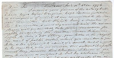 ELBRIDGE GERRY ANTIQUE 1863 SCRIBAL COPY OF LOST 1776 REVOLUTIONARY LETTER - K-townConsignments