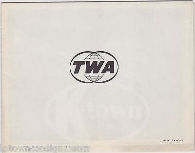 TWA TRANS WORLD AIRLINES VINTAGE WORLD TRAVEL ADVERTISING POSTER BROCHURE 1962 - K-townConsignments