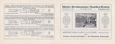 ST GOTTHARD & WESTEND HOTEL KULM GERMANY VINTAGE 1930s GRAPHIC ADVERTISING FLYER - K-townConsignments