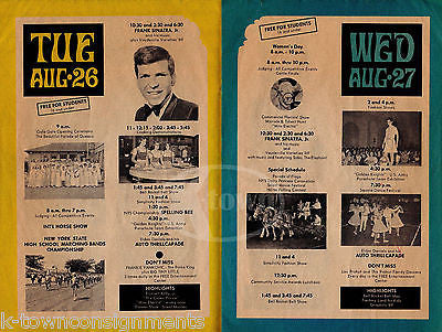 NEW YORK STATE FAIR SYRACUSE VICTOR BORGE FLIGHT JET PACK SCHEDULE PROGRAM 1969 - K-townConsignments