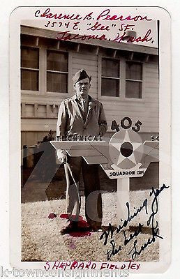 SHEPPARD FIELD TEXAS AIR FORCE BASE WASHINGTON IDed VINTAGE WWII SNAPSHOT PHOTO - K-townConsignments