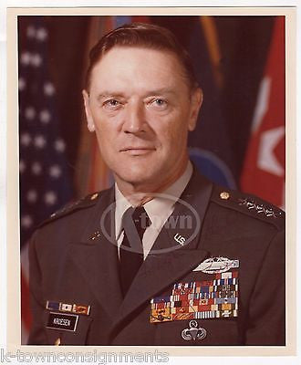 FREDERICK KROESEN 4 STAR GENERAL NATO CENTRAL AUTOGRAPH SIGNED MILITARY PHOTO - K-townConsignments
