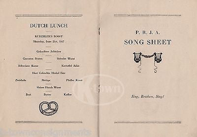PENNSYLVANIA RETAIL JEWELERS ASSOCIATION AMERICAN FLAG GRAPHIC PROGRAM MENU 1917 - K-townConsignments