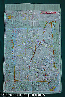 VERMONT NEW HAPSHIRE VINTAGE TEXACO OIL ADVERTISNG TRAVEL BROCHURE FOLD-OUT MAP - K-townConsignments