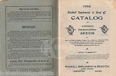 HASKELL IMPLEMENT & SEED CO LEWISTON MAINE ANTIQUE FARM EQUIPMENT CATALOG 1916 - K-townConsignments