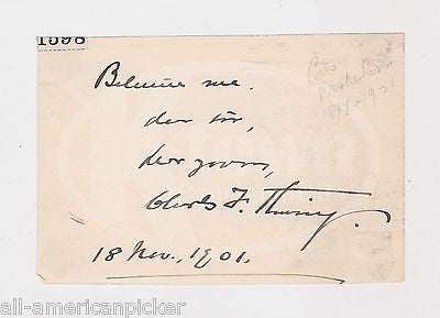 CHARLES THWING NAACP CIVIL RIGHTS ACTIVIST ADELBERT COLLEGE AUTOGRAPH SIGNATURE - K-townConsignments