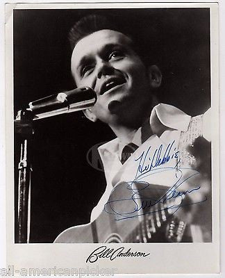 BILL ANDERSON COUNTRY MUSIC SINGER ORIGINAL AUTOGRAPH SIGNED PROMO PHOTO - K-townConsignments