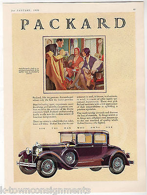 PACKARD AUTOMOBILE CARS ANTIQUE GRAPHIC ILLUSTRATED MAGAZINE ADVERTISEMENT PRINT - K-townConsignments