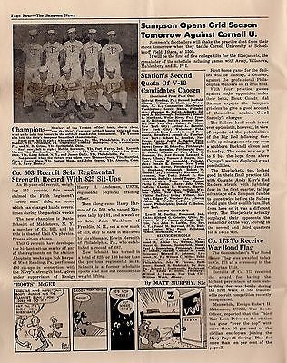 SAMPSON NEW YORK NAVAL TRAINING STATION VINTAGE WWII MILITARY NEWS MAGAZINE 1943 - K-townConsignments