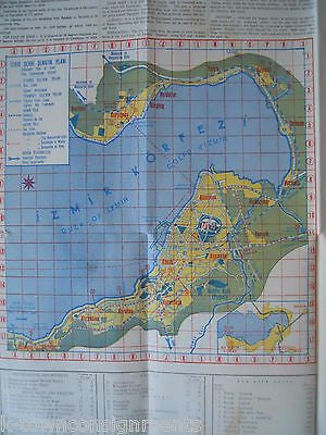 FROM IZMIR TO EPHESUS VINTAGE MIDDLE EASTERN GRAPHIC SOUVENIR BROCHURE MAP - K-townConsignments