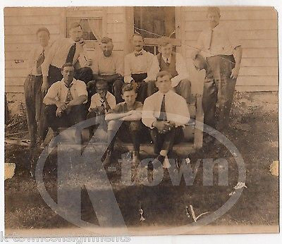 WILLIS BIXMAN WHITE MAN ADOPTS YOUNG NEGRO BOY 1905 ANTIQUE SNAPSHOT PHOTOGRAPH - K-townConsignments