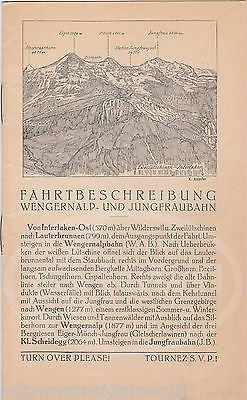 JUNGFRAU BAVARIAN ALPS GERMANY VINTAGE 1930s GRAPHIC ADVERTISING BROCHURE GUIDE - K-townConsignments