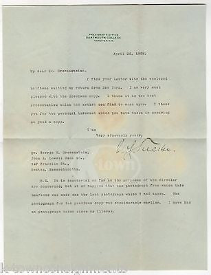 WILLIAM JEWETT TUCKER DARTMOUTH COLLEGE PRESIDENT AUTOGRAPH SIGNED LETTERHEAD - K-townConsignments