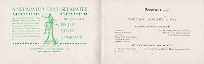 VERMONT DAIRYMEN'S ASSOCIATION FARM MACHINES ANTIQUE ADVERTISING PROGRAM 1897 - K-townConsignments
