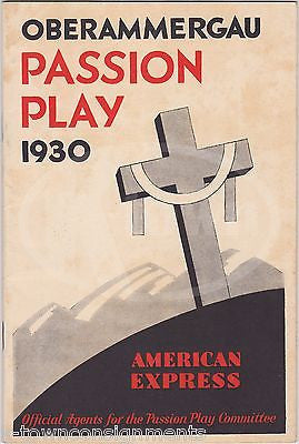 OBERAMMERGAU PASSION PLAY ANTIQUE AMERICAN EXPRESSADVERTISING THEATRE PLAYBILL - K-townConsignments