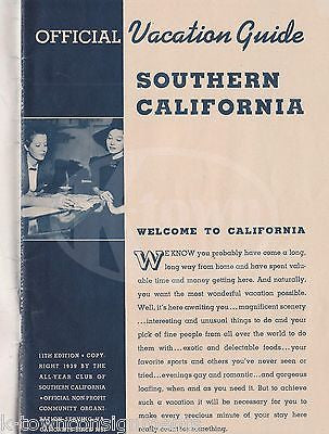 SOUTHERN CALIFORNIA LOS ANGELES HOLLYWOOD ANTIQUE GRAPHIC ADVERTISING GUIDE BOOK - K-townConsignments