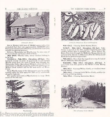 THE ALASKA RAILROAD McKINLEY NATIONAL PARK CURRY RESORT ANTIQUE MAP TRAVEL GUIDE - K-townConsignments