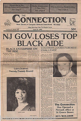 LAURA JEANNE LEONARD SMITH COLEMAN CONNECTION AFRICAN-AMERICAN NEWSPAPER NJ 1988 - K-townConsignments