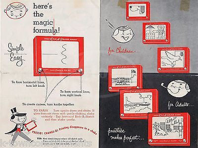 MAGIC ETCH A SKETCH OHIO ART KIDS DESIGN TOY VINTAGE GRAPHIC ADVERTISING FLYER - K-townConsignments