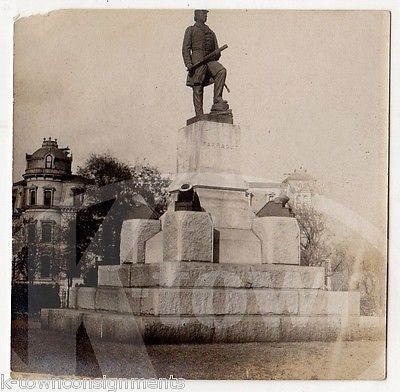 DAVID FARRAGUT CIVIL WAR UNION NAVY MEMORIAL MONUMENT ANTIQUE SNAPSHOT PHOTO - K-townConsignments