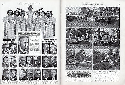 PASADENA TOURNAMENT OF ROSES FLOWER PARADE ANTIQUE PICTURE MAGAZINE PROGRAM 1938 - K-townConsignments