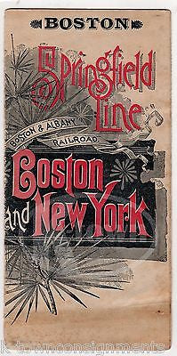 BOSTON NEW YORK SPRINGFIELD RAILROAD TRAIN LINE GRAPHIC ADVERTISING BROCHURE - K-townConsignments