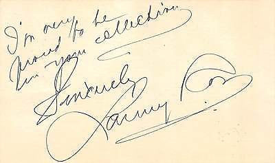 LANNY ROSS OPERATIC TENOR MUSIC SINGER ORIGINAL AUTOGRAPH SIGNATURE - K-townConsignments