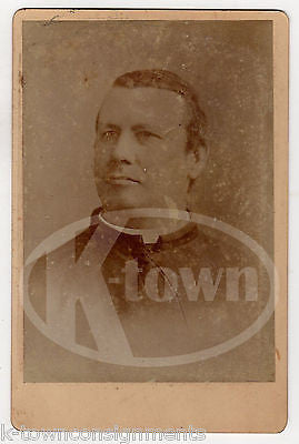 BOSTON MALDEN MASSACHUSETTES CATHOLIC PRIEST ANTIQUE CABINET CARD PHOTO - K-townConsignments